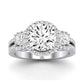 Erica Diamond Matching Band Only (does Not Include Engagement Ring) For Ring With Round Center whitegold