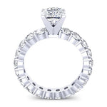 Rose Cushion Moissanite Bridal Set whitegold