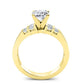 Carnation Moissanite Matching Band Only (engagement Ring Not Included) For Ring With Cushion Center yellowgold