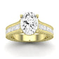 Edelweiss Moissanite Matching Band Only (does Not Include Engagement Ring) For Ring With Oval Center yellowgold