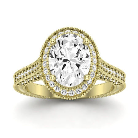 Wallflower Oval Diamond Bridal Set (Lab Grown Igi Cert) yellowgold