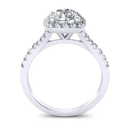 Desert Rose Cushion Diamond Bridal Set (Lab Grown Igi Cert) whitegold