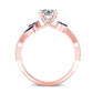 Alba Moissanite Matching Band Only (engagement Ring Not Included) For Ring With Round Center rosegold