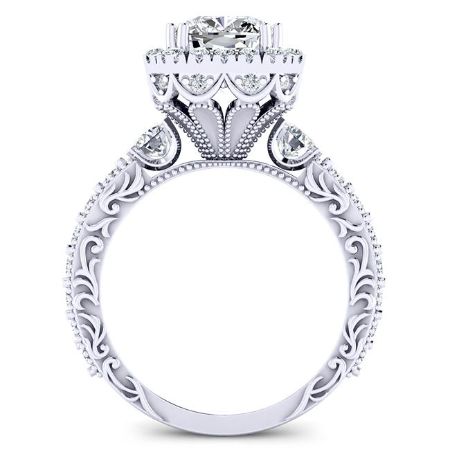 Canna Cushion Diamond Bridal Set (Lab Grown Igi Cert) whitegold