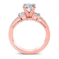 Hazel Moissanite Matching Band Only (engagement Ring Not Included) For Ring With Princess Center rosegold