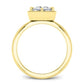 Aspen Princess Moissanite Bridal Set yellowgold