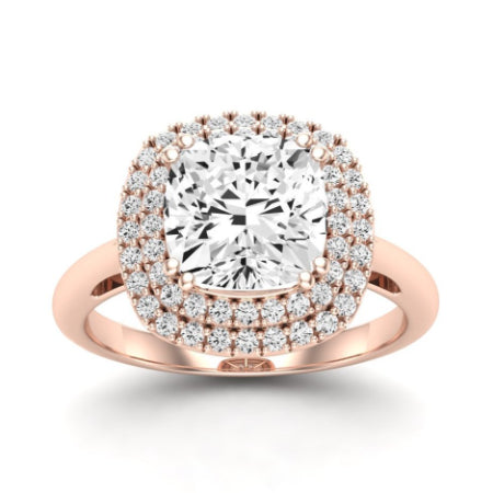 Tulip Cushion Moissanite Bridal Set rosegold