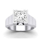Jasmine Diamond Matching Band Only (does Not Include Engagement Ring) For Ring With Princess Center whitegold