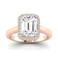 Calla Lily Moissanite Matching Band Only (does Not Include Engagement Ring) For Ring With Emerald Center rosegold