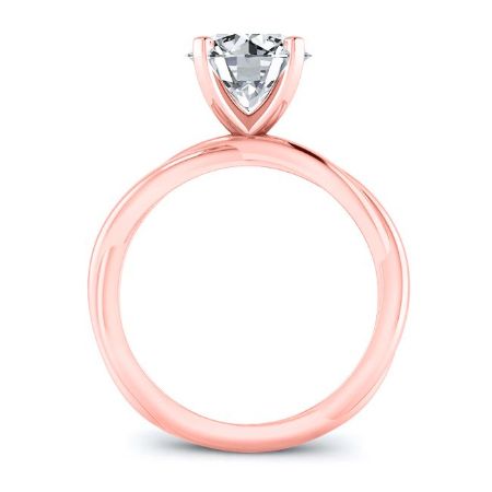 Baneberry Diamond Matching Band Only (does Not Include Engagement Ring)  For Ring With Round Center rosegold