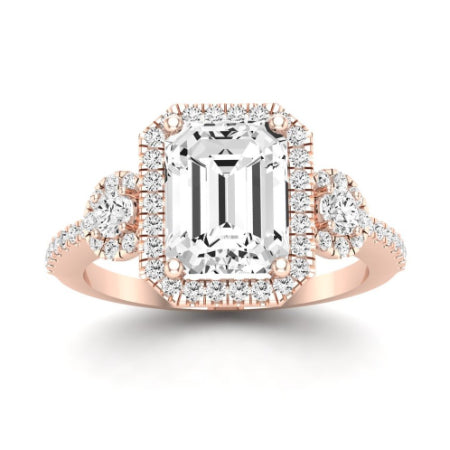 Lunaria Emerald Diamond Bridal Set (Lab Grown Igi Cert) rosegold