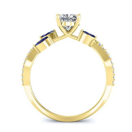 Alba Diamond Matching Band Only (engagement Ring Not Included) For Ring With Cushion Center yellowgold