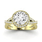Moonflower Diamond Matching Band Only (does Not Include Engagement Ring) For Ring With Round Center yellowgold
