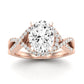 Dianella Diamond Matching Band Only (does Not Include Engagement Ring)  For Ring With Oval Center rosegold