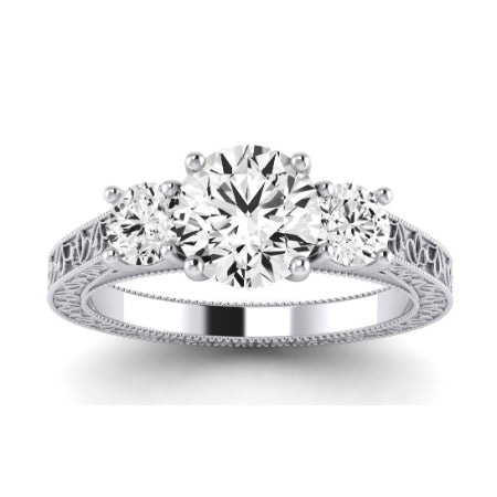 Belladonna Diamond Matching Band Only (does Not Include Engagement Ring) For Ring With Round Center whitegold