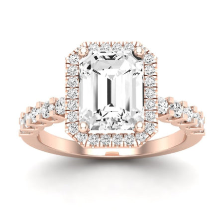 Sweetpea Emerald Diamond Bridal Set (Lab Grown Igi Cert) rosegold