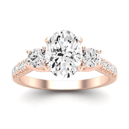 Primrose Oval Diamond Bridal Set (Lab Grown Igi Cert) rosegold