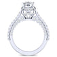 Garland Diamond Matching Band Only (engagement Ring Not Included) For Ring With Cushion Center whitegold