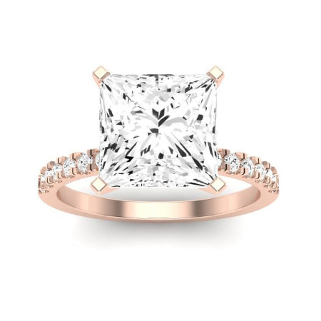 Dahlia Diamond Matching Band Only (engagement Ring Not Included) For Ring With Princess Center rosegold