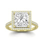 Columbine Diamond Matching Band Only (does Not Include Engagement Ring) For Ring With Princess Center yellowgold