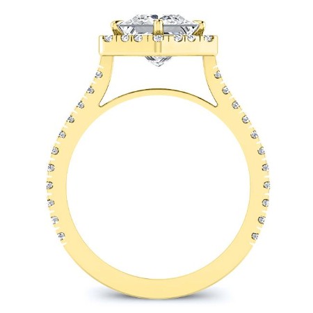Cypress Moissanite Matching Band Only (engagement Ring Not Included) For Ring With Princess Center yellowgold
