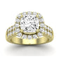Velvet Diamond Matching Band Only (does Not Include Engagement Ring)  For Ring With Cushion Center yellowgold