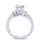 Briarrose Moissanite Matching Band Only (engagement Ring Not Included) For Ring With Cushion Center whitegold