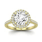 Columbine Moissanite Matching Band Only (does Not Include Engagement Ring)  For Ring With Round Center yellowgold
