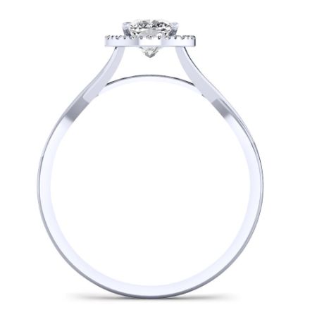 Larkspur Diamond Matching Band Only (engagement Ring Not Included) For Ring With Cushion Center whitegold