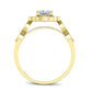 Petal Diamond Matching Band Only (engagement Ring Not Included) For Ring With Princess Center yellowgold