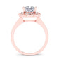Coralbells Diamond Matching Band Only (engagement Ring Not Included) For Ring With Princess Center rosegold