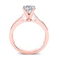 Zahara Moissanite Matching Band Only (engagement Ring Not Included) For Ring With Round Center rosegold