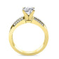 Crocus Diamond Matching Band Only (engagement Ring Not Included) For Ring With Cushion Center yellowgold