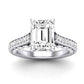 Nala Diamond Matching Band Only (does Not Include Engagement Ring) For Ring With Emerald Center whitegold