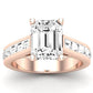 Yarrow Diamond Matching Band Only (engagement Ring Not Included) For Ring With Emerald Center rosegold