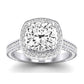Buttercup Diamond Matching Band Only (does Not Include Engagement Ring)  For Ring With Cushion Center whitegold