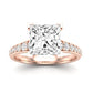 Holly Moissanite Matching Band Only (does Not Include Engagement Ring) For Ring With Princess Center rosegold