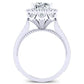 Mawar Moissanite Matching Band Only (engagement Ring Not Included) For Ring With Cushion Center whitegold