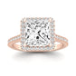 Mallow Moissanite Matching Band Only (does Not Include Engagement Ring)   For Ring With Princess Center rosegold