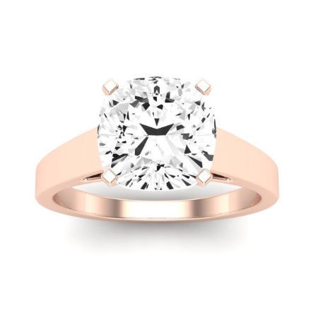 Snowdrop Moissanite Matching Band Only (engagement Ring Not Included) For Ring With Cushion Center rosegold