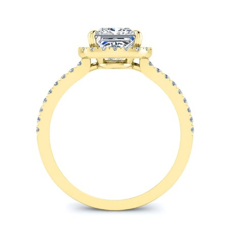 Bergenia Princess Diamond Engagement Ring (Lab Grown Igi Cert) yellowgold