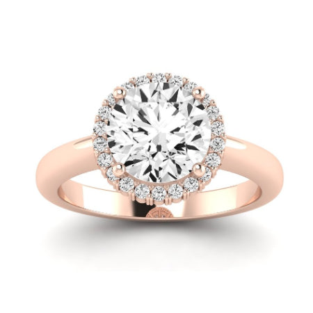 Calla Lily Diamond Matching Band Only (does Not Include Engagement Ring) For Ring With Round Center rosegold