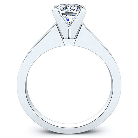 Rosemary Moissanite Matching Band Only (engagement Ring Not Included) For Ring With Cushion Center whitegold
