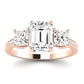 Dietes Diamond Matching Band Only (does Not Include Engagement Ring) For Ring With Emerald Center rosegold