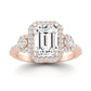 Lunaria Diamond Matching Band Only (does Not Include Engagement Ring) For Ring With Emerald Center rosegold