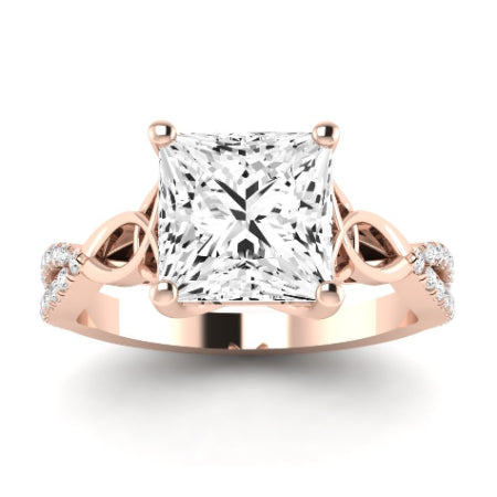 Pavonia Diamond Matching Band Only (does Not Include Engagement Ring)  For Ring With Princess Center rosegold