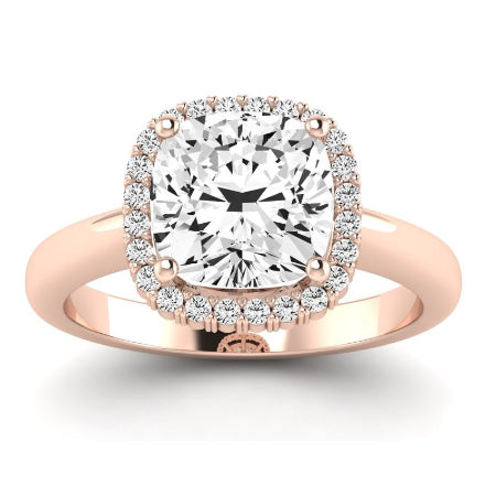 Calla Lily Moissanite Matching Band Only (does Not Include Engagement Ring) For Ring With Cushion Center rosegold