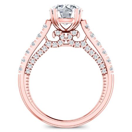 Nasrin Diamond Matching Band Only (engagement Ring Not Included) For Ring With Round Center rosegold