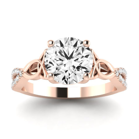 Pavonia Diamond Matching Band Only (does Not Include Engagement Ring)  For Ring With Round Center rosegold