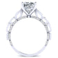 Peregrine Diamond Matching Band Only (engagement Ring Not Included) For Ring With Cushion Center whitegold